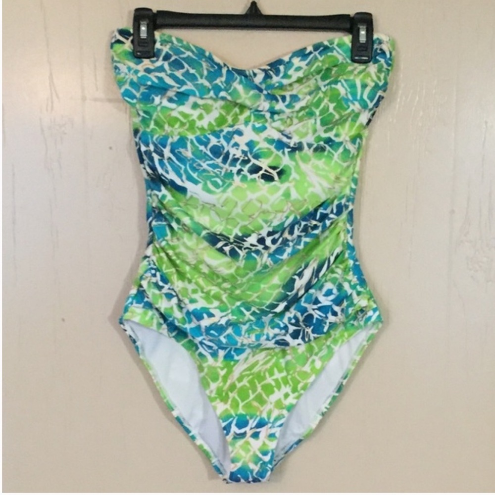 Simply Swim Strapless Twist One-piece Swimsuit, Size 8, NWOT
